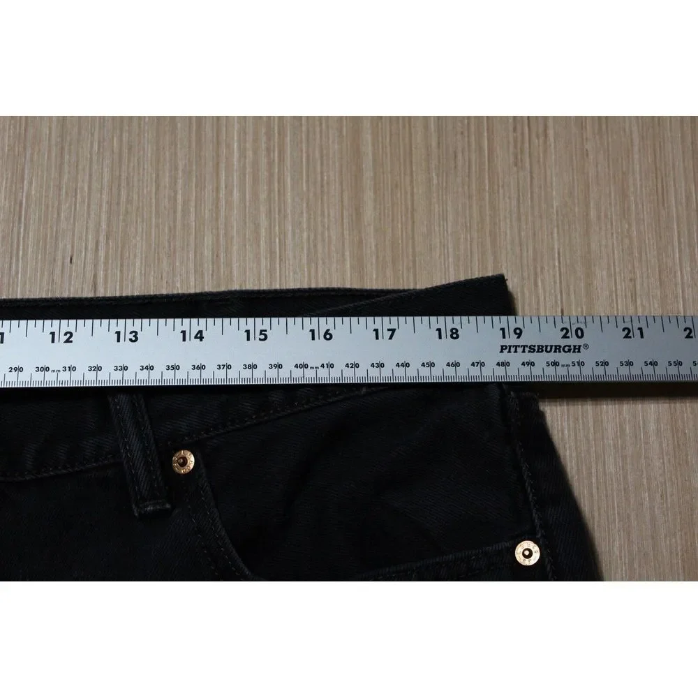 Levi's Jeans Mens 40x30‎ Black Denim 501 Orginal Fit Stretch American Cowboy